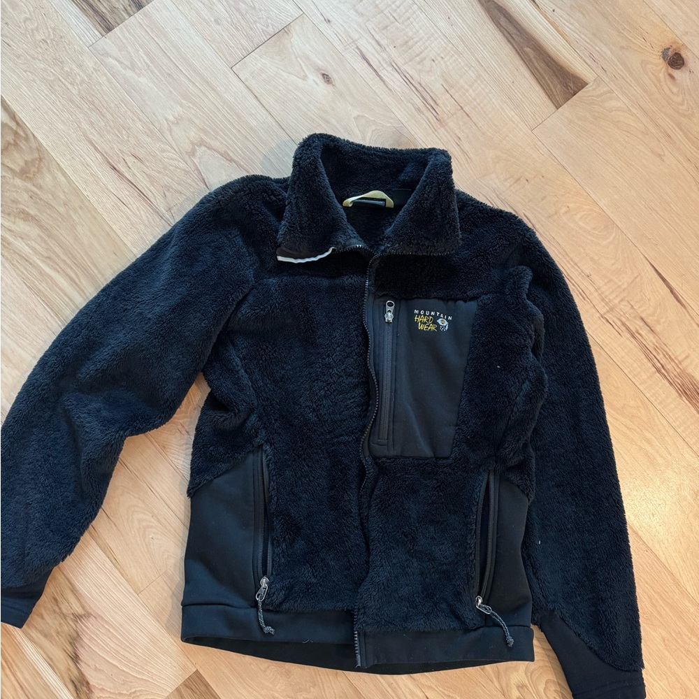 Mountain Hardwear Black Fuzzy Women’s Fleece Jacket Size Medium
